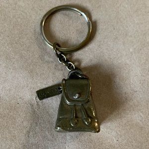 Vintage metal COACH backpack keychain